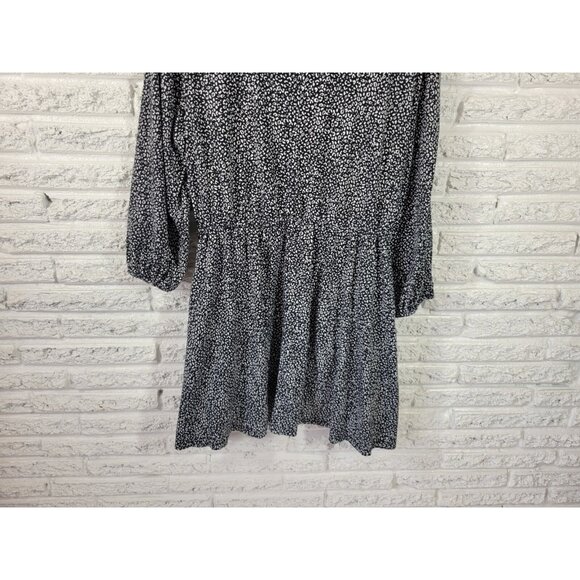 Nine West Womens Dress Extra Large Mini Fit Flare Black Animal Print ANI45E - Picture 8 of 11